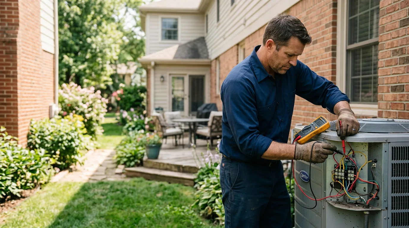 HVAC technician working near Lancaster, MA